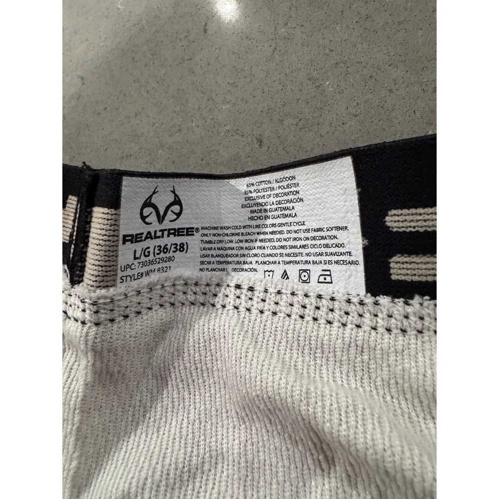 Realtree Mens L G Thermal Underwear Long Johns Base‎ Layer Pants ink stains